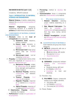 Engineering-Materials - EDULAG, WINNELYN. B. BSEE 401 B Review ...