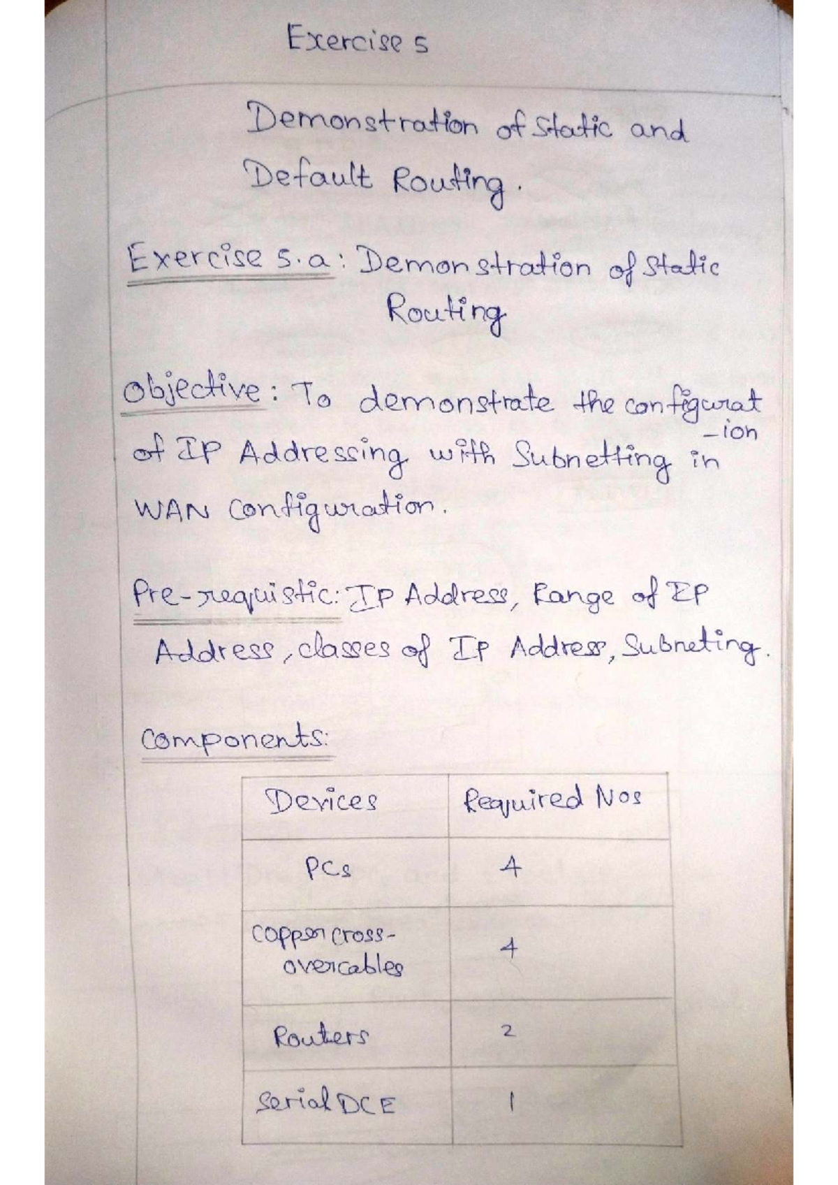 Exercise 5 & 6: Static and Dynamic Routing in Computer Networks - Studocu