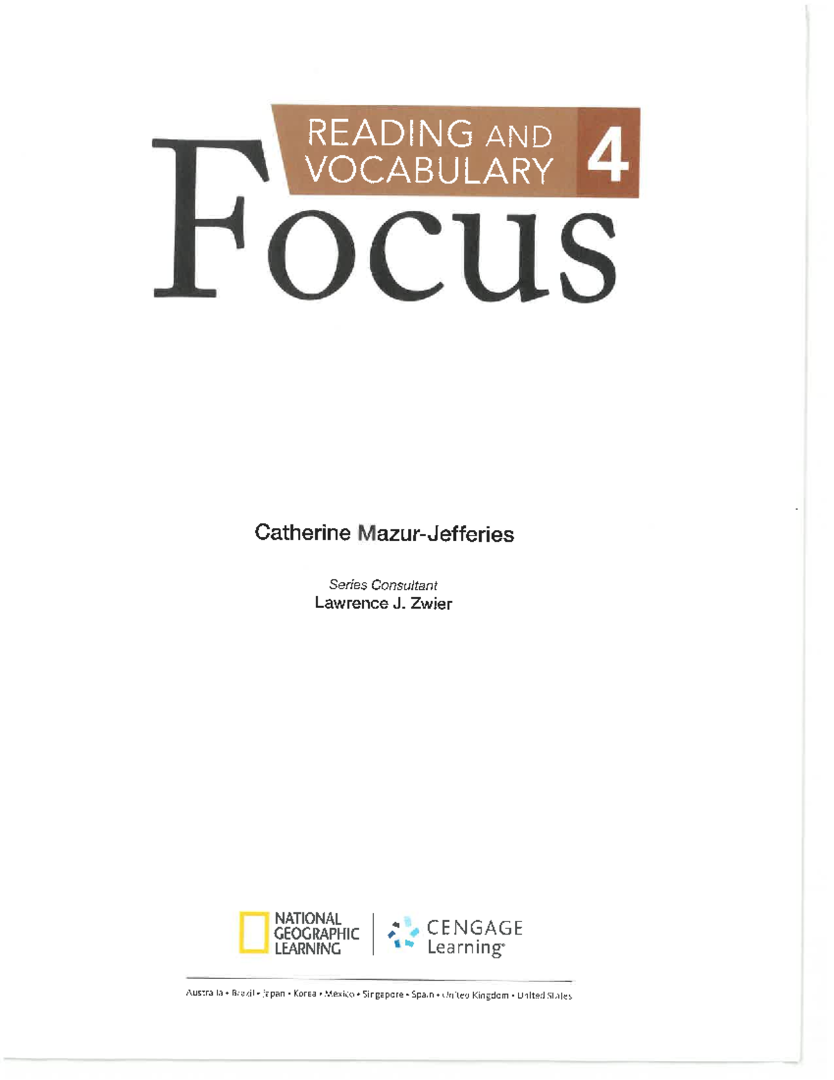 Vocabulary And Reading Strategies For Focus 4 Studocu