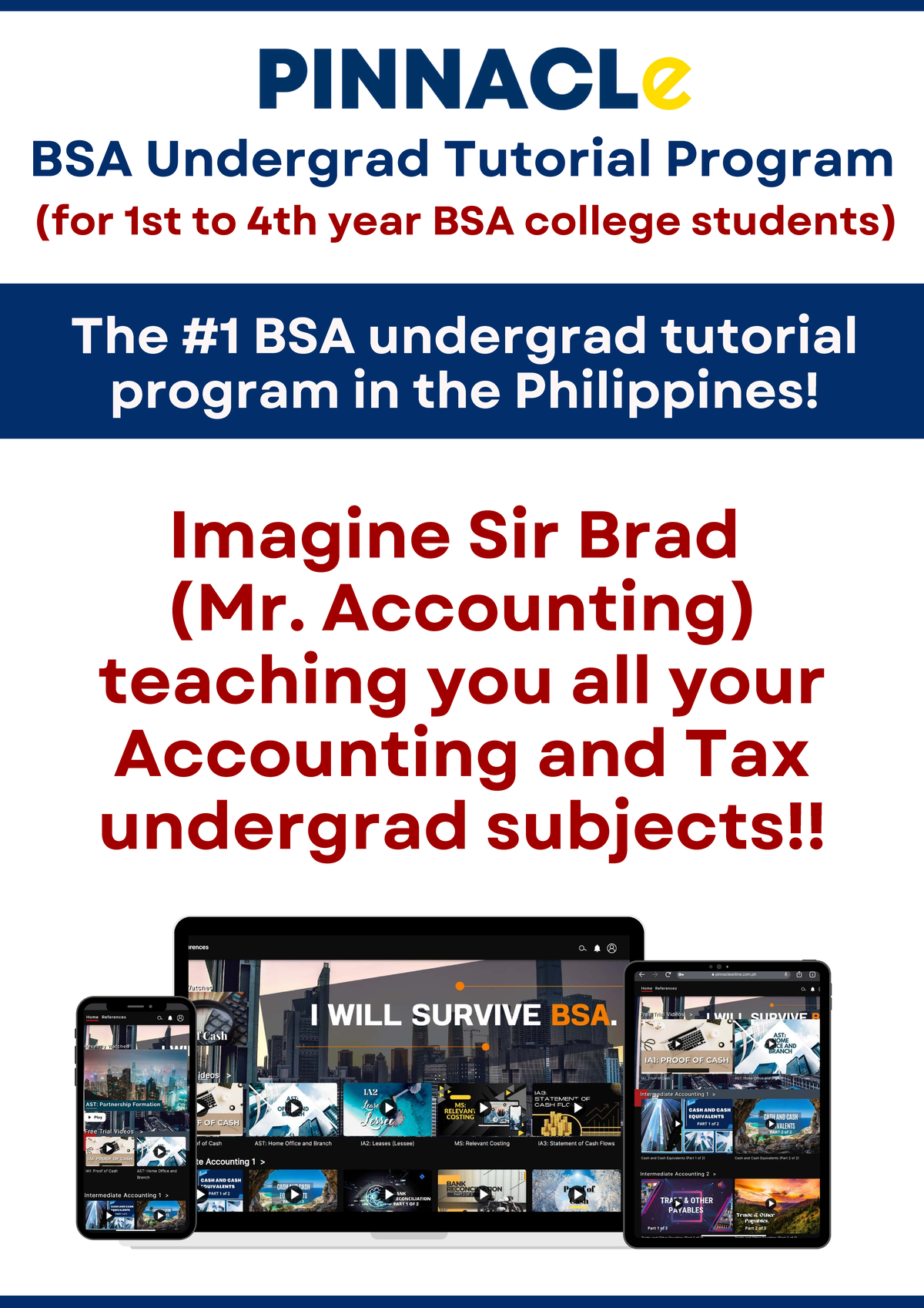 Pinnacle BSA Undergrad Tutorials: Build a Strong Accounting Foundation ...