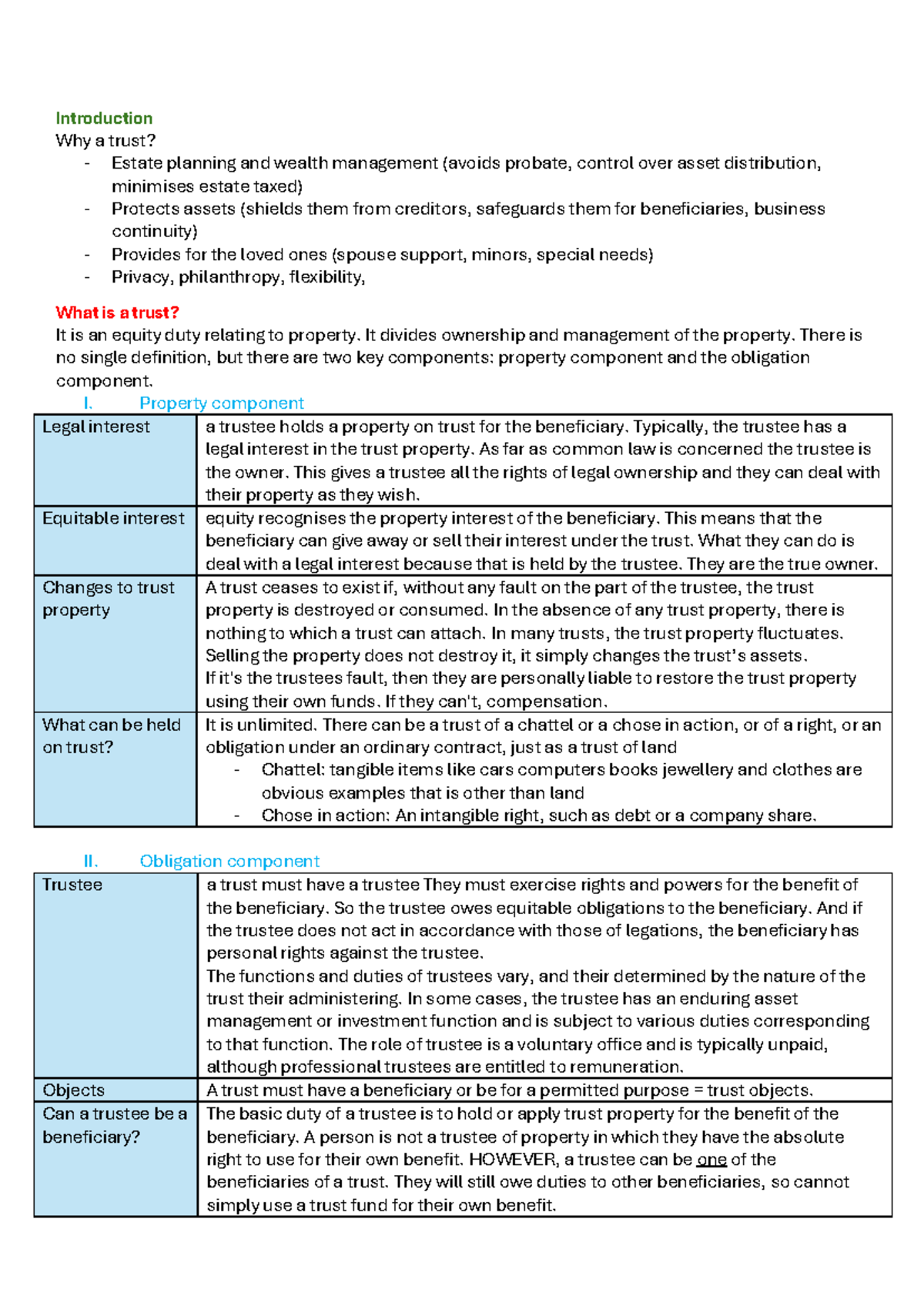 Trusts Law Fundamentals: Key Concepts and Categories - Studocu