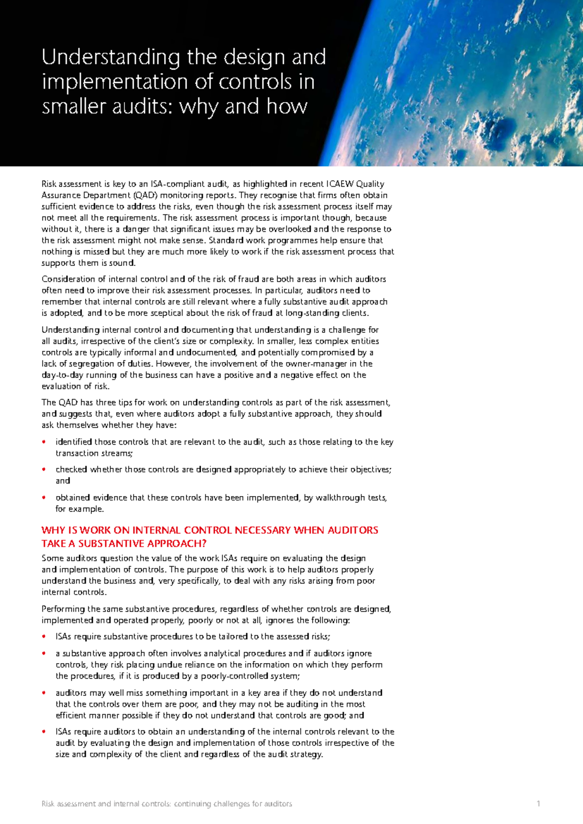 Understanding Controls in Smaller Audits: Key Risk Assessment Insights ...