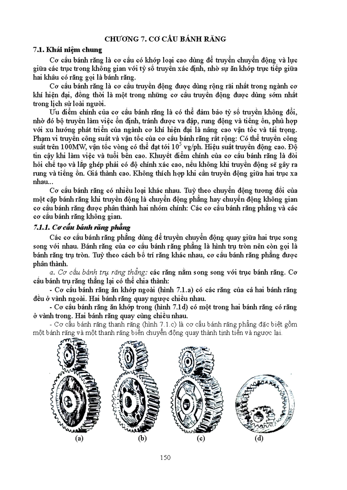 CHƯƠNG 7. CƠ CẤU BÁNH RĂNG - TỔNG QUAN VÀ PHÂN LOẠI (CĐM 6) - Studocu