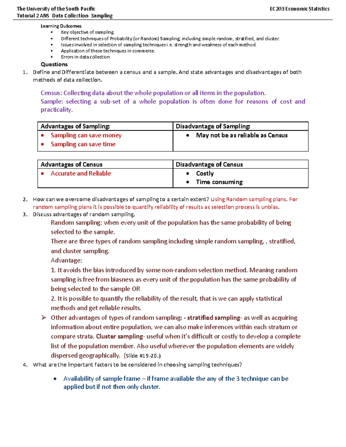EC 203 Tutorial 5: Probability Q&A and Solutions - Studocu