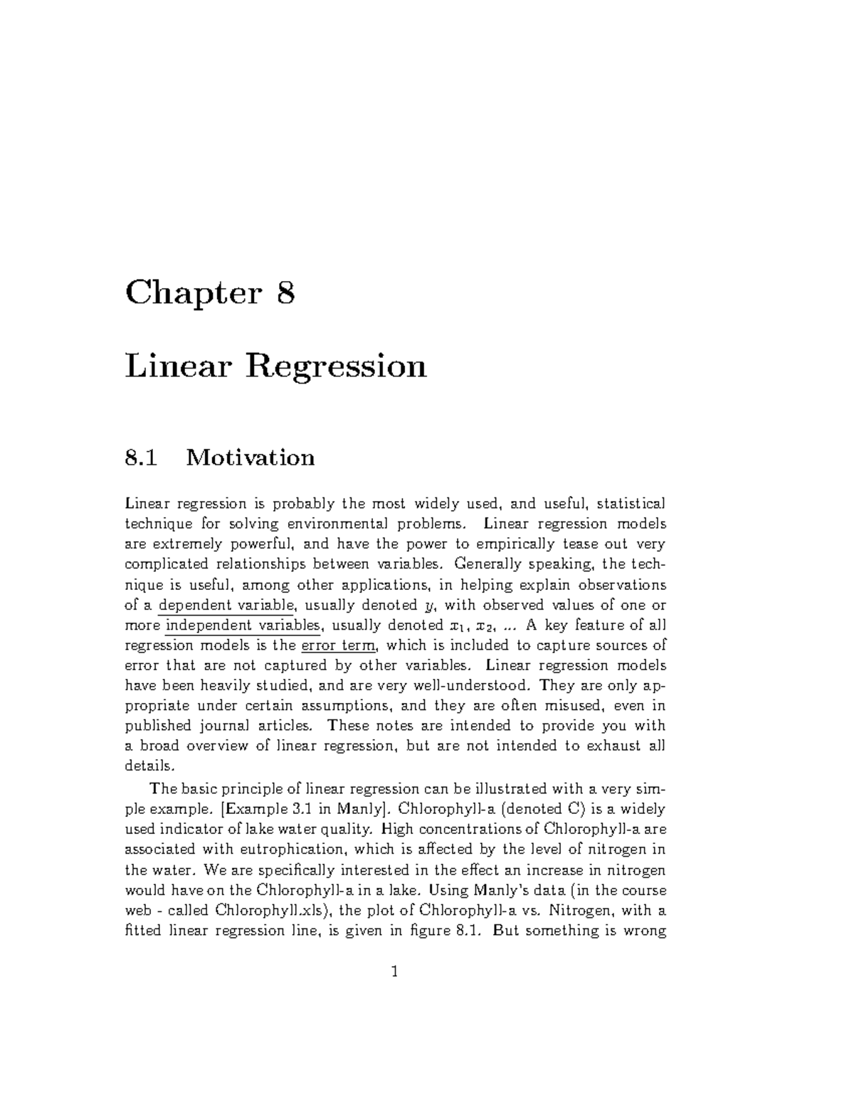 Regression Assumptions in Linear Models: Chapter 8 Overview - Studocu