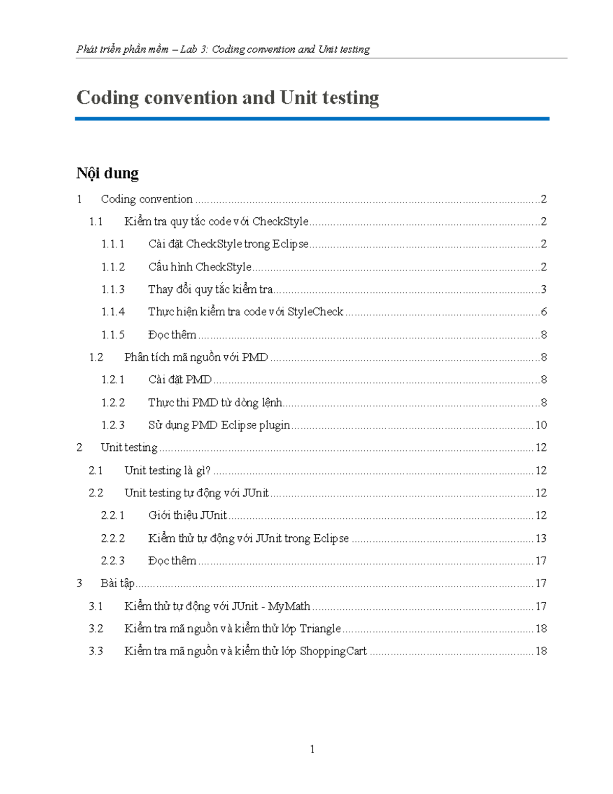[L03] Code checking and testing new - Coding convention and Unit ...