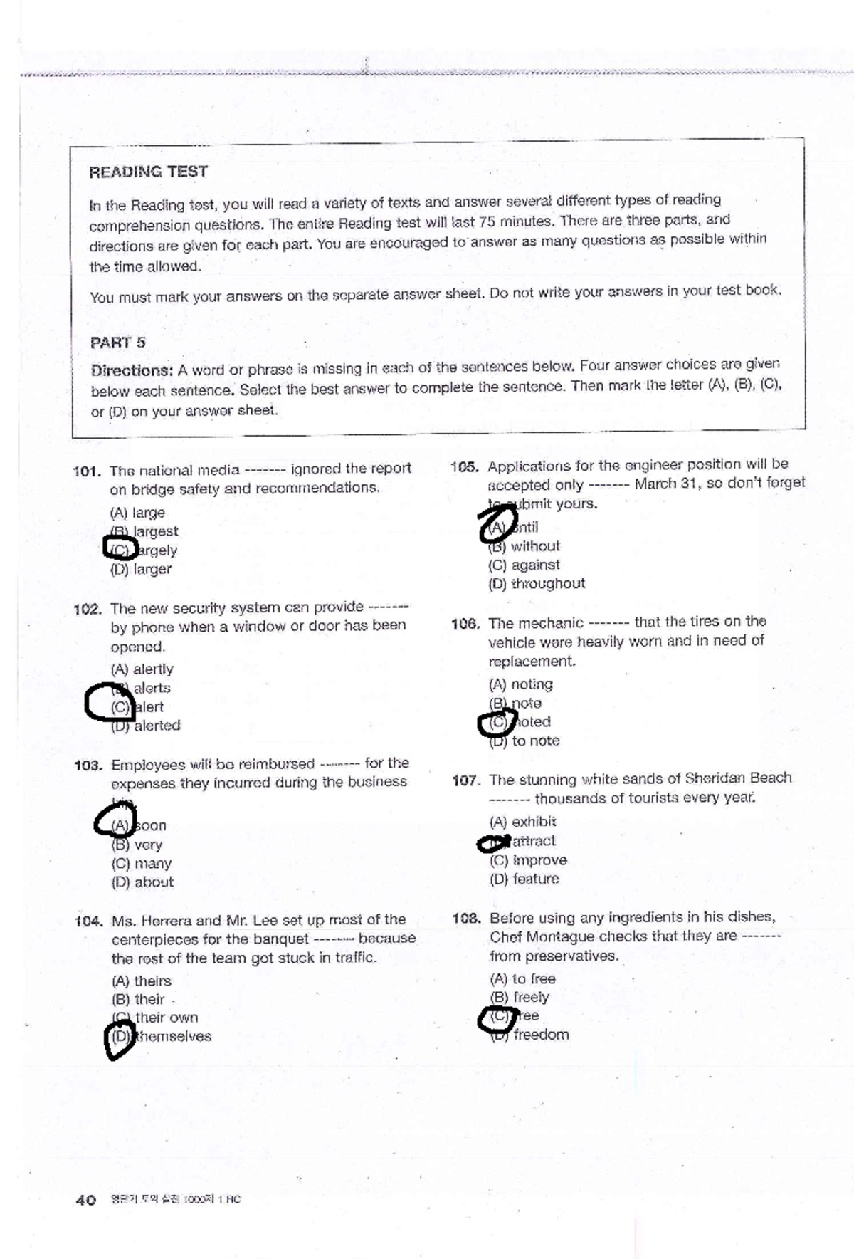 REVISED READING TEST (PART 56) - COMPREHENSION PRACTICE - Studocu
