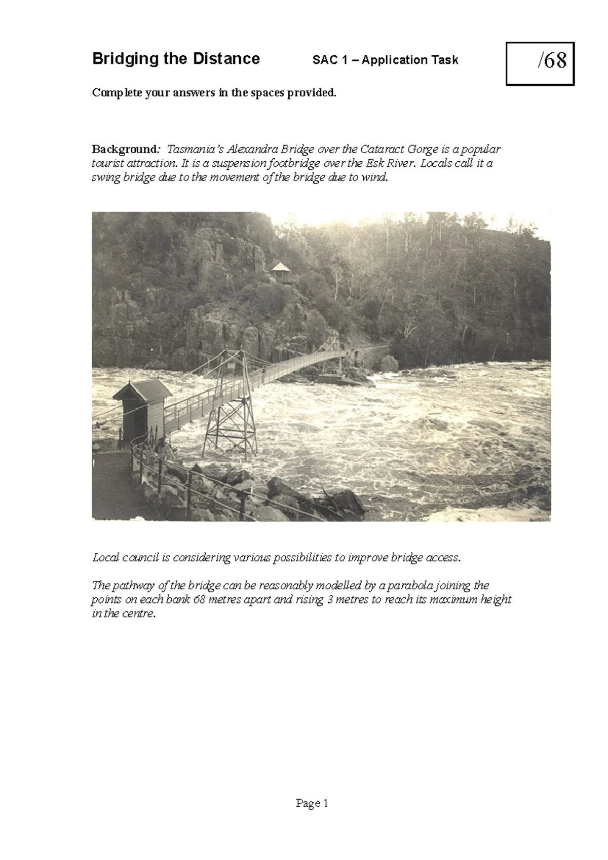 Bridging the Distance: Practice Task Part 2 - Bridge Design Analysis ...