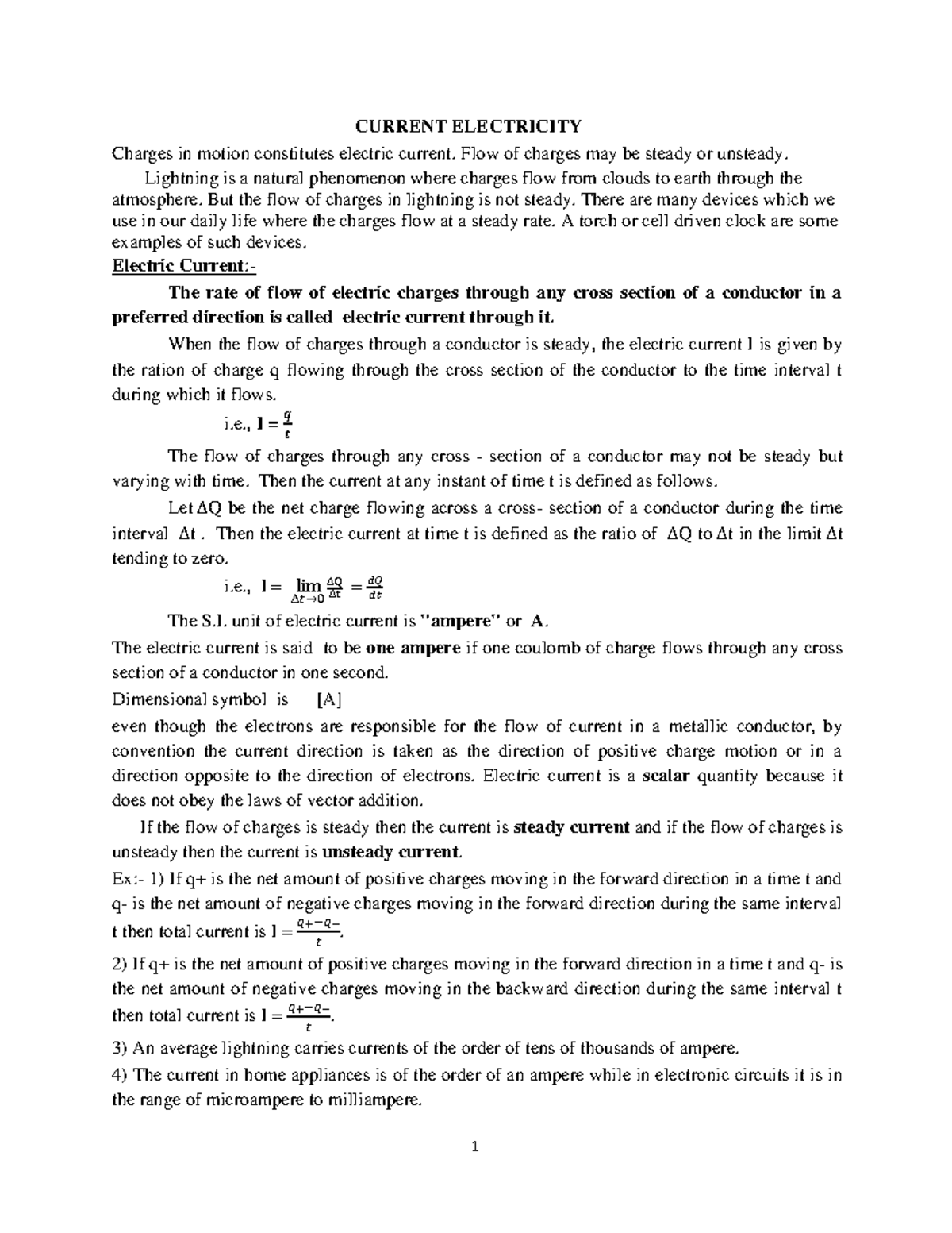 **Title: Current Electricity Theory: Understanding Electric Current and ...
