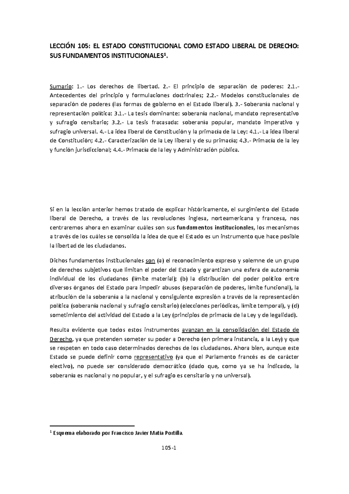105A Lección Sobre el Estado Constitucional y sus Fundamentos ...