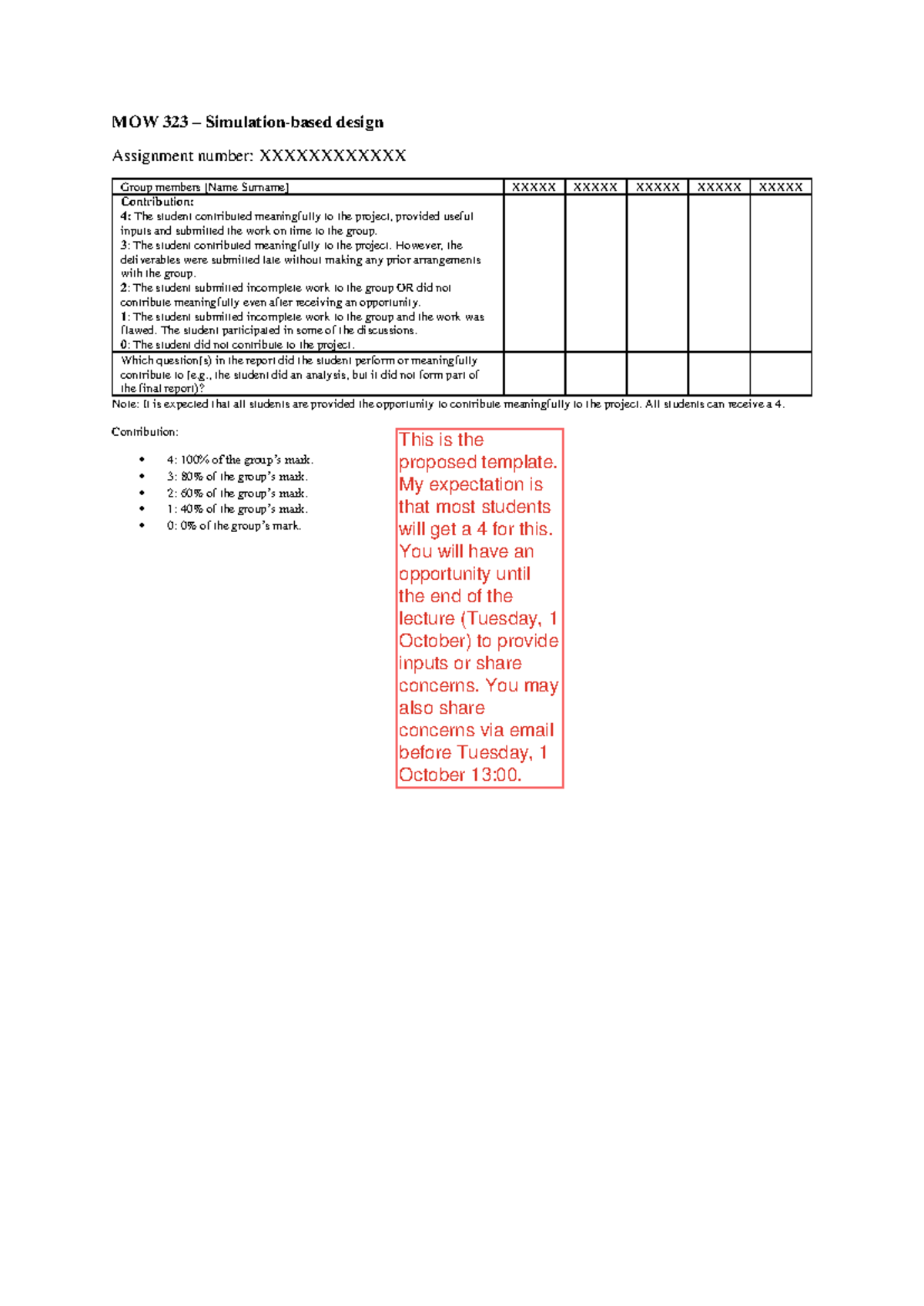 MOW 323 A1 Report Template - Simulation-Based Design Draft - Studocu