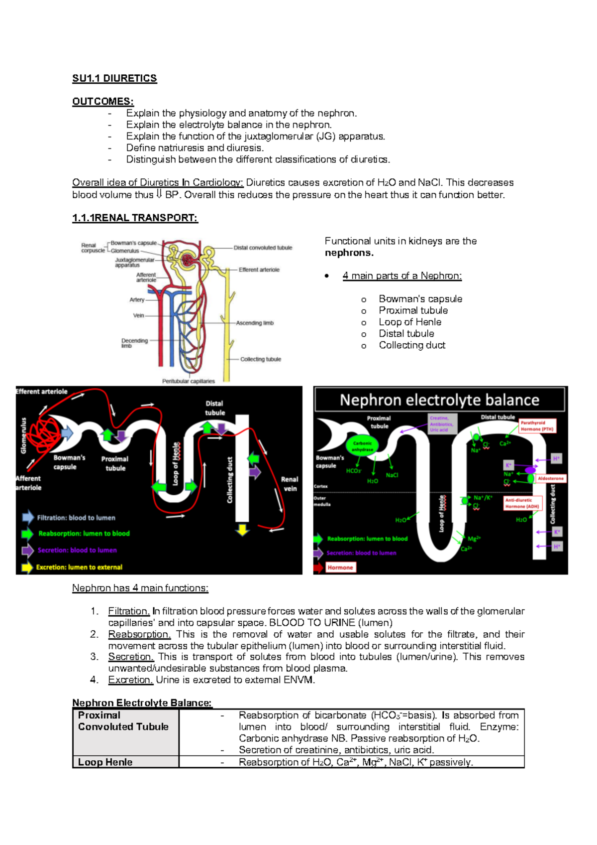 SU1.1 Diuretics: Physiology, Mechanisms, and Clinical Applications ...