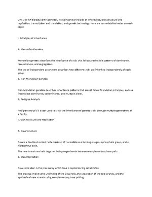 Genetic Engineering - Study Notes & Assignments - Studocu