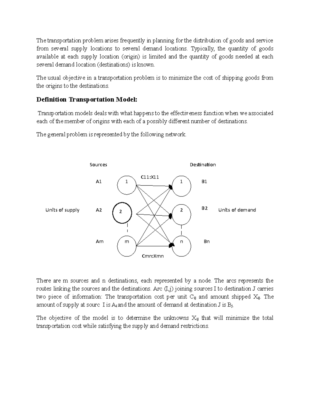 3 - Linear Programming: Transportation Model & Methods - Studocu