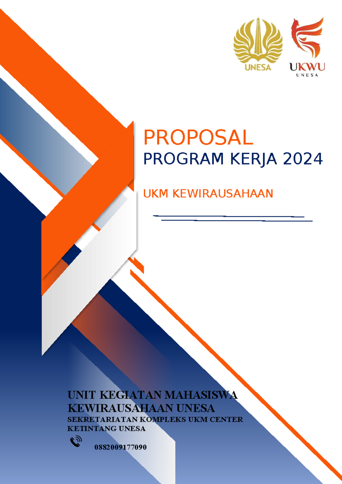 Proposal Program Kerja Tahun 2024 UKM Kewirausahaan UNESA - Studocu