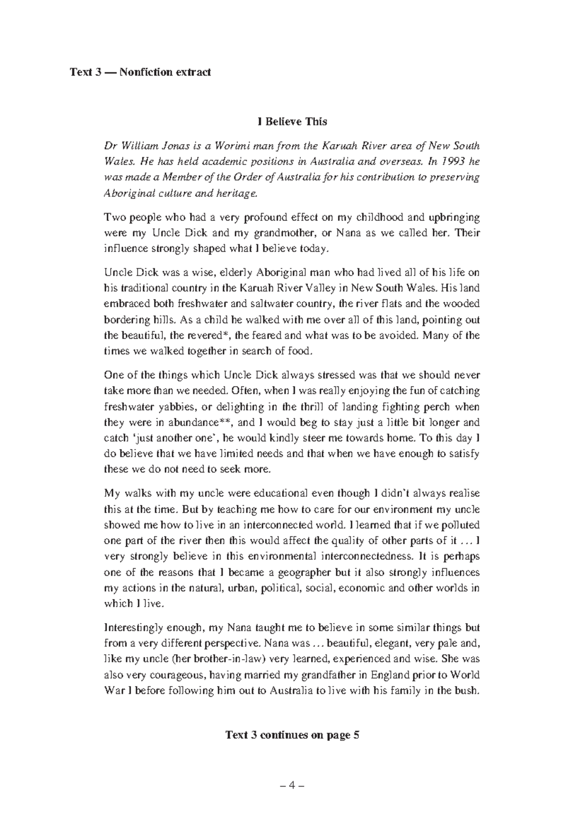 Nonfiction Extract Analysis - Practice Q for ENG 101 - Studocu