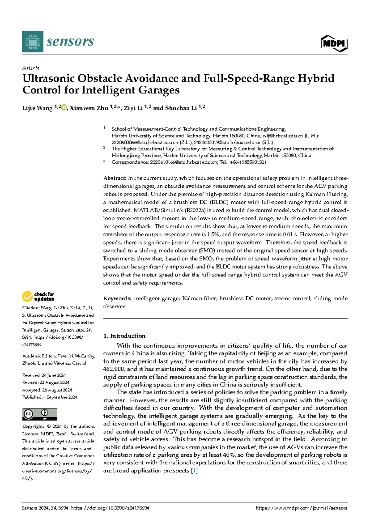 Ultrasonic Obstacle Avoidance and Hybrid Control for Intelligent ...