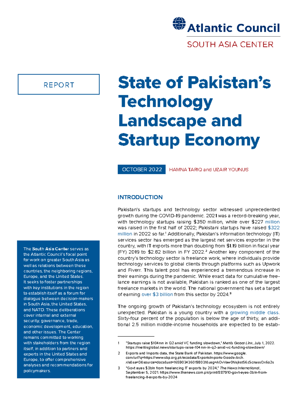 State of Pakistans Technology Landscape and Startup Economy ...