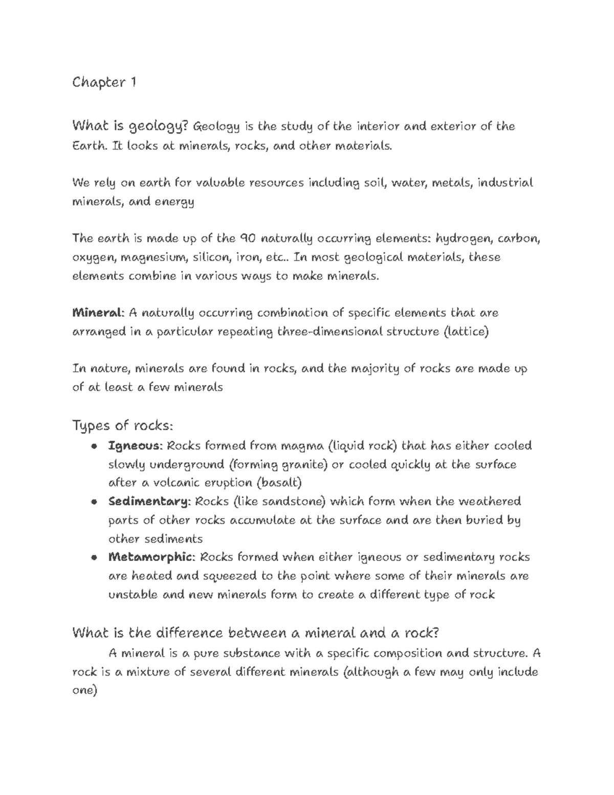 Geology 101: Chapter 1 - Introduction to Geology and Earth Materials ...