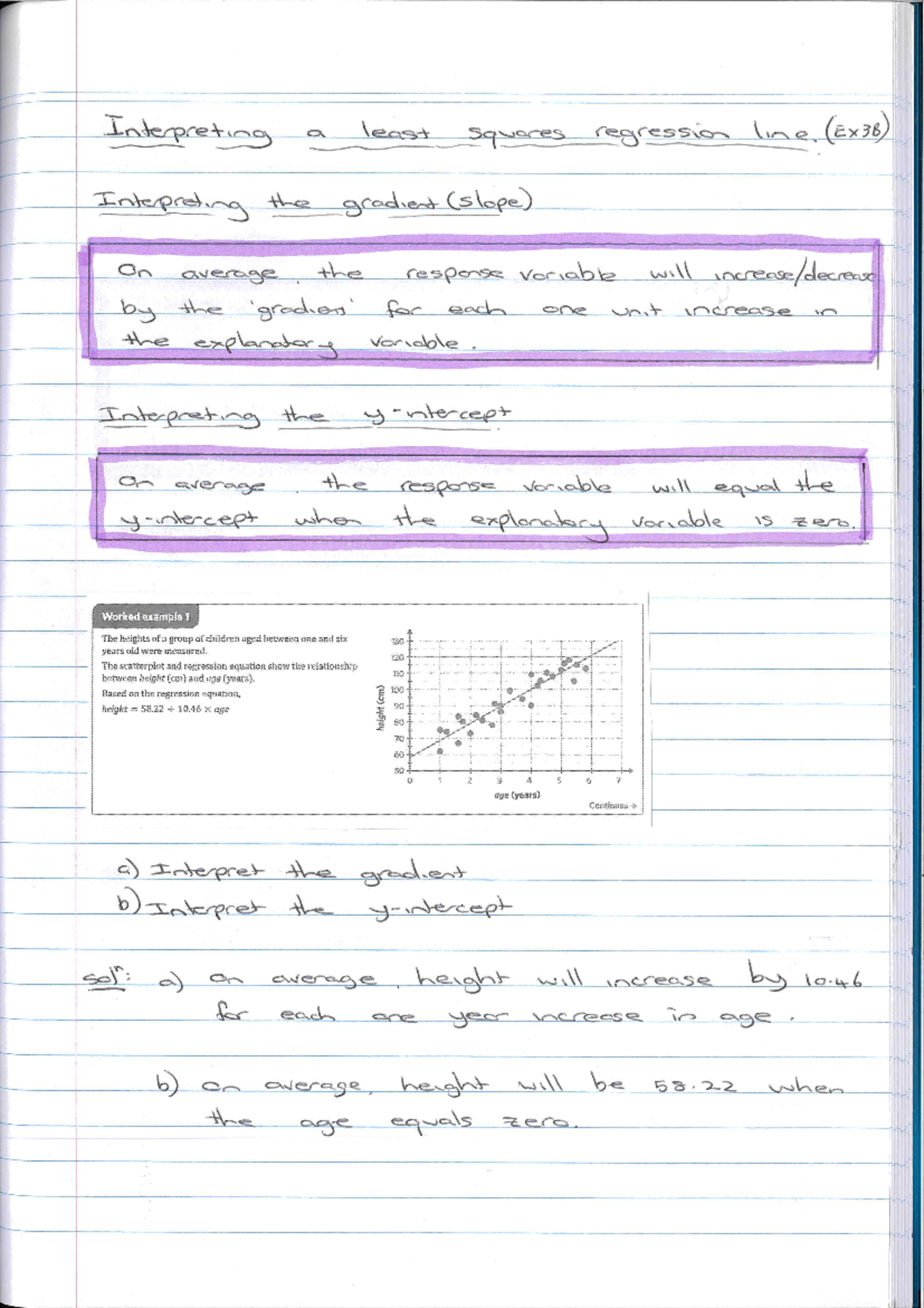 Ex 3B notes - Interpreting equations - Interpreting a least squares ...
