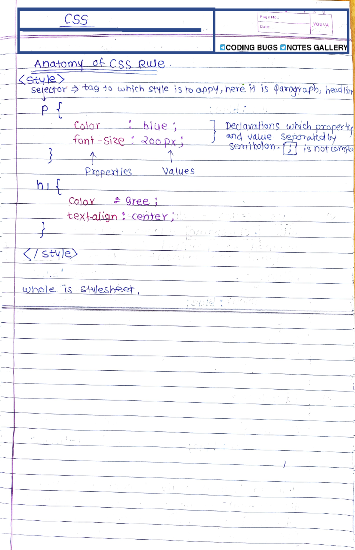CSS Handwritten Notes by Subham Mohanty - Studocu