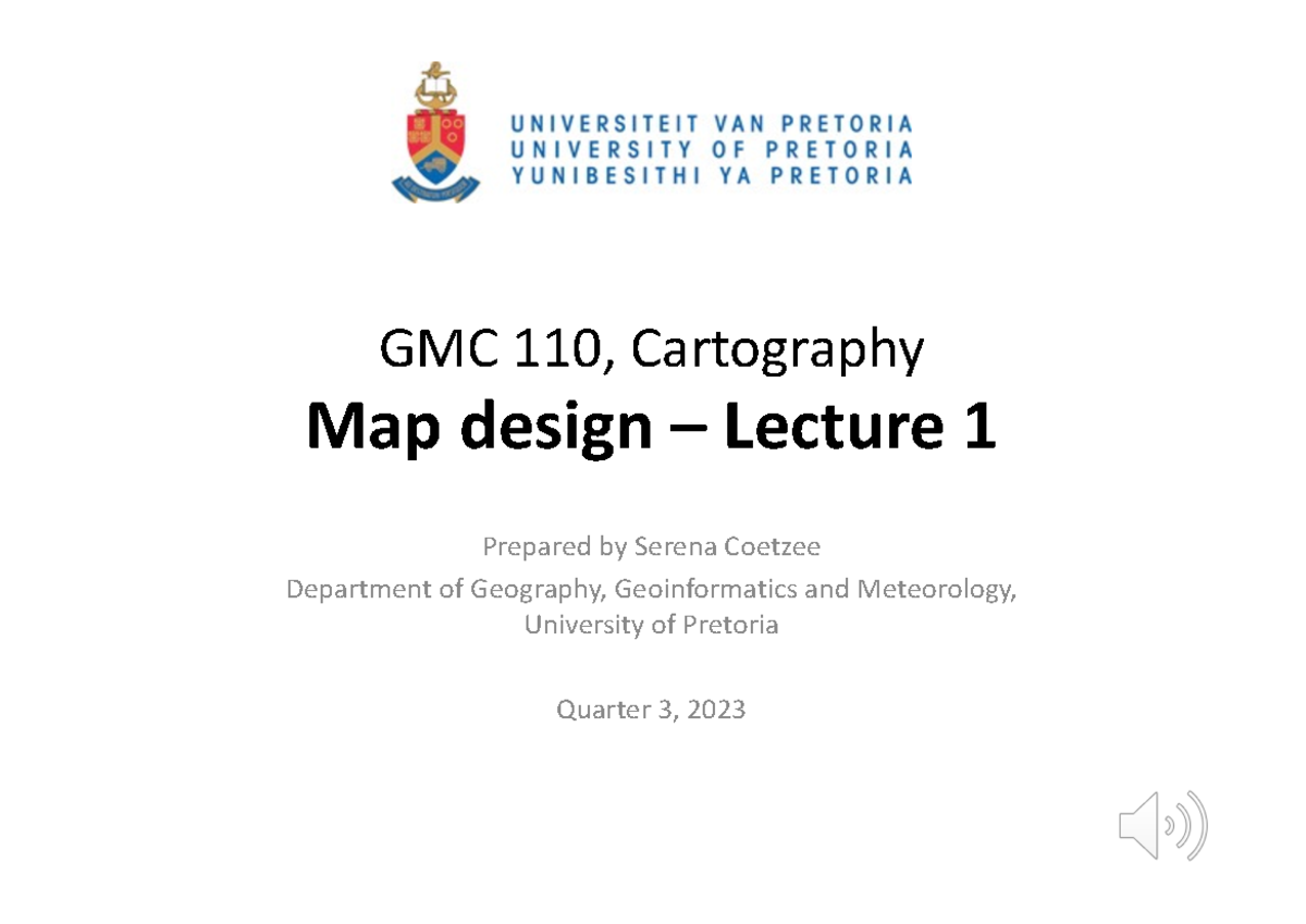 2023 GMC110 1 Map Design L1-Intro - GMC 110, Cartography Map design ...