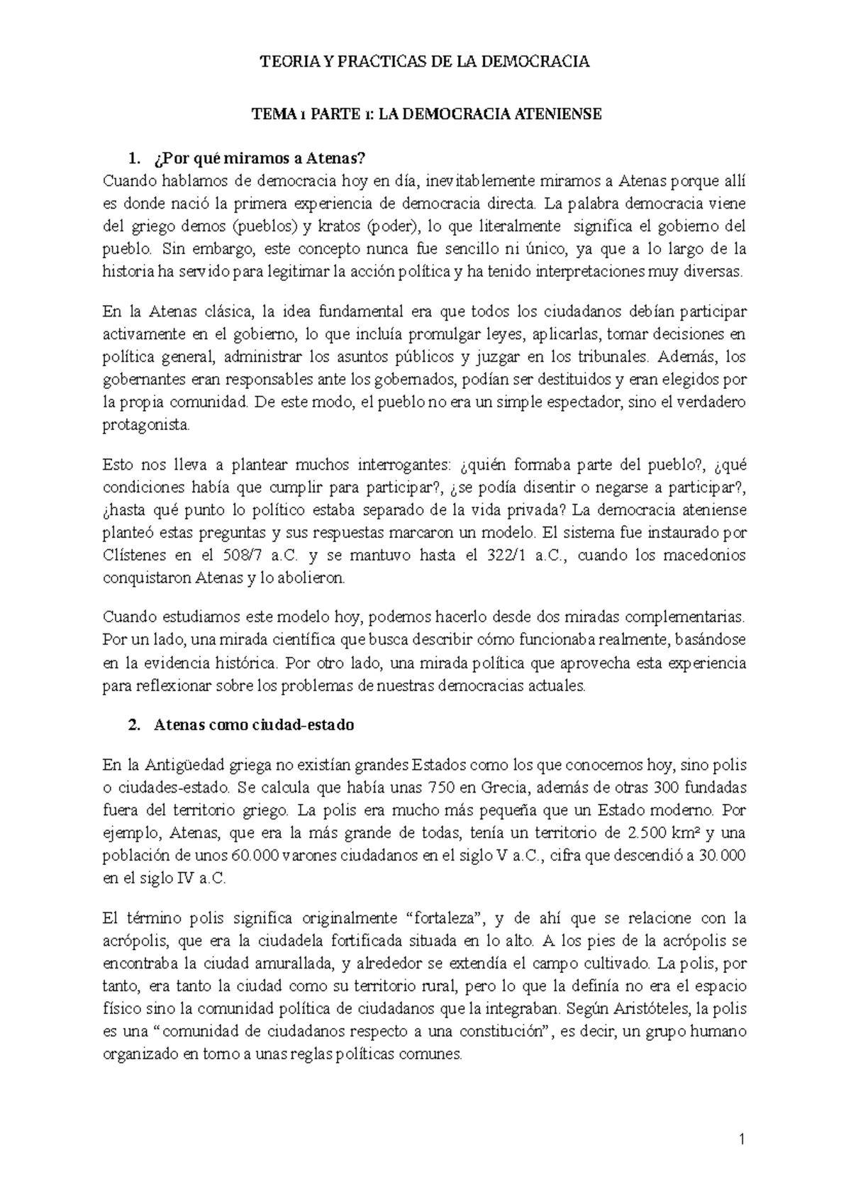 TEORÍA Y PRÁCTICAS DE LA DEMOCRACIA: ANÁLISIS DE LA DEMOCRACIA ...