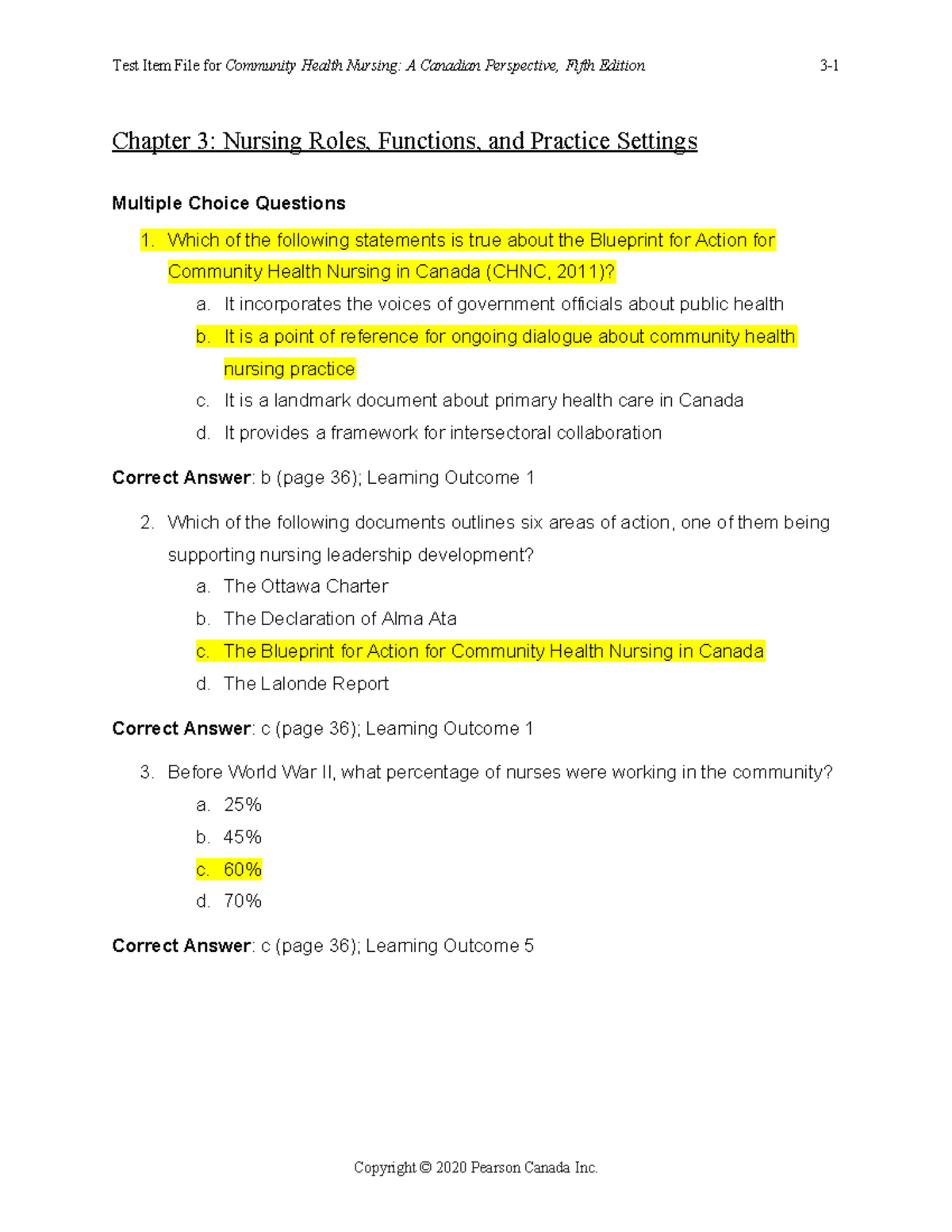 03 stam chn5 tif ch03 - chapter 3 bank test - Chapter 3: Nursing Roles ...