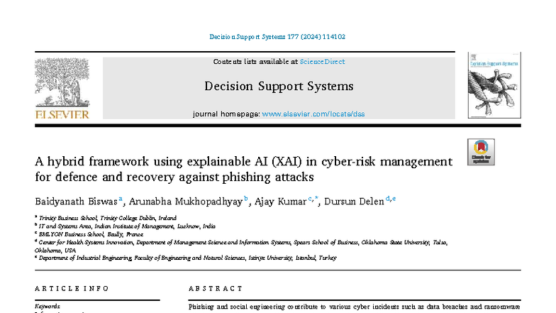 A Hybrid XAI Framework for Cyber Risk Management Against Phishing ...