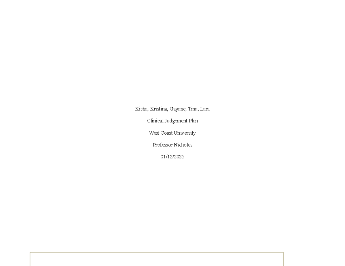 Cjp3.docx - CJP example - Kisha, Kristina, Gayane, Tina, Lara Clinical ...