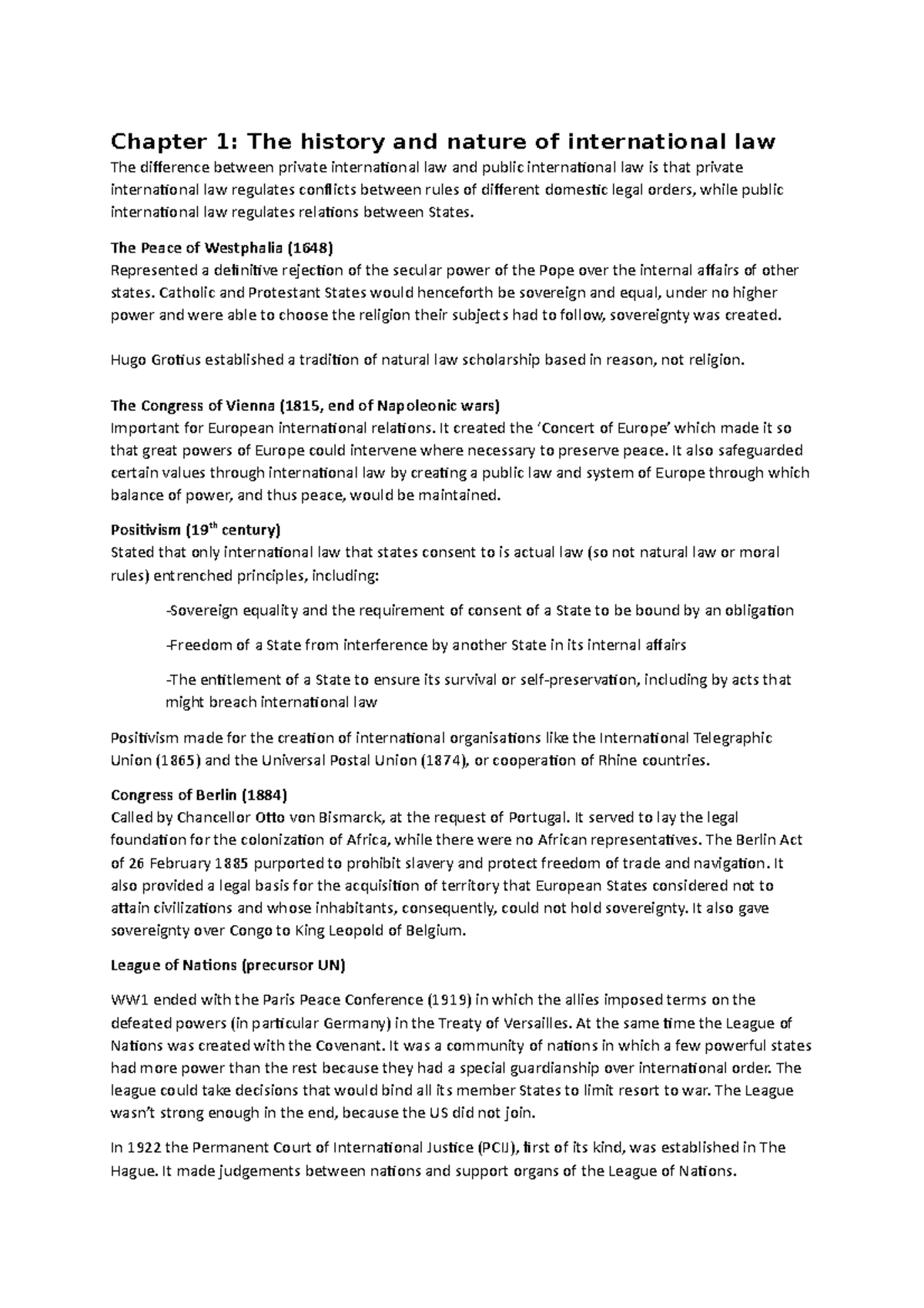 Hernández International Law Summary: Chapter 1 Overview - Studeersnel