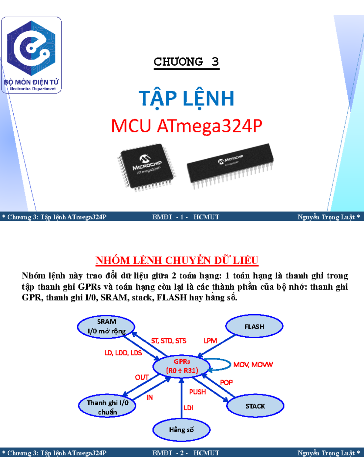 Tập Lệnh MCU ATmega324P (Chương 3) - BMĐT HCMUT - Studocu