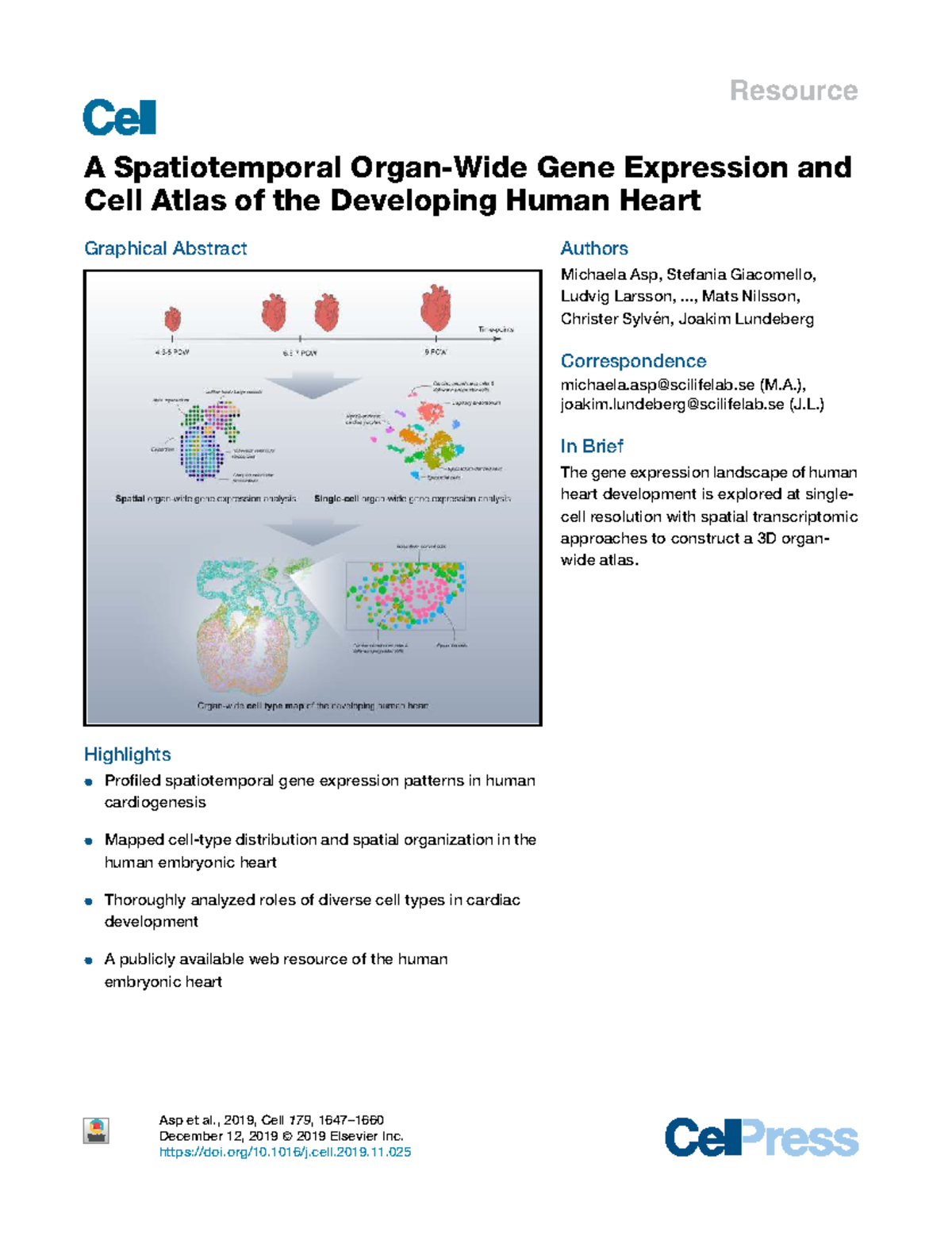 A Spatiotemporal Gene Expression Atlas of the Developing Human Heart ...
