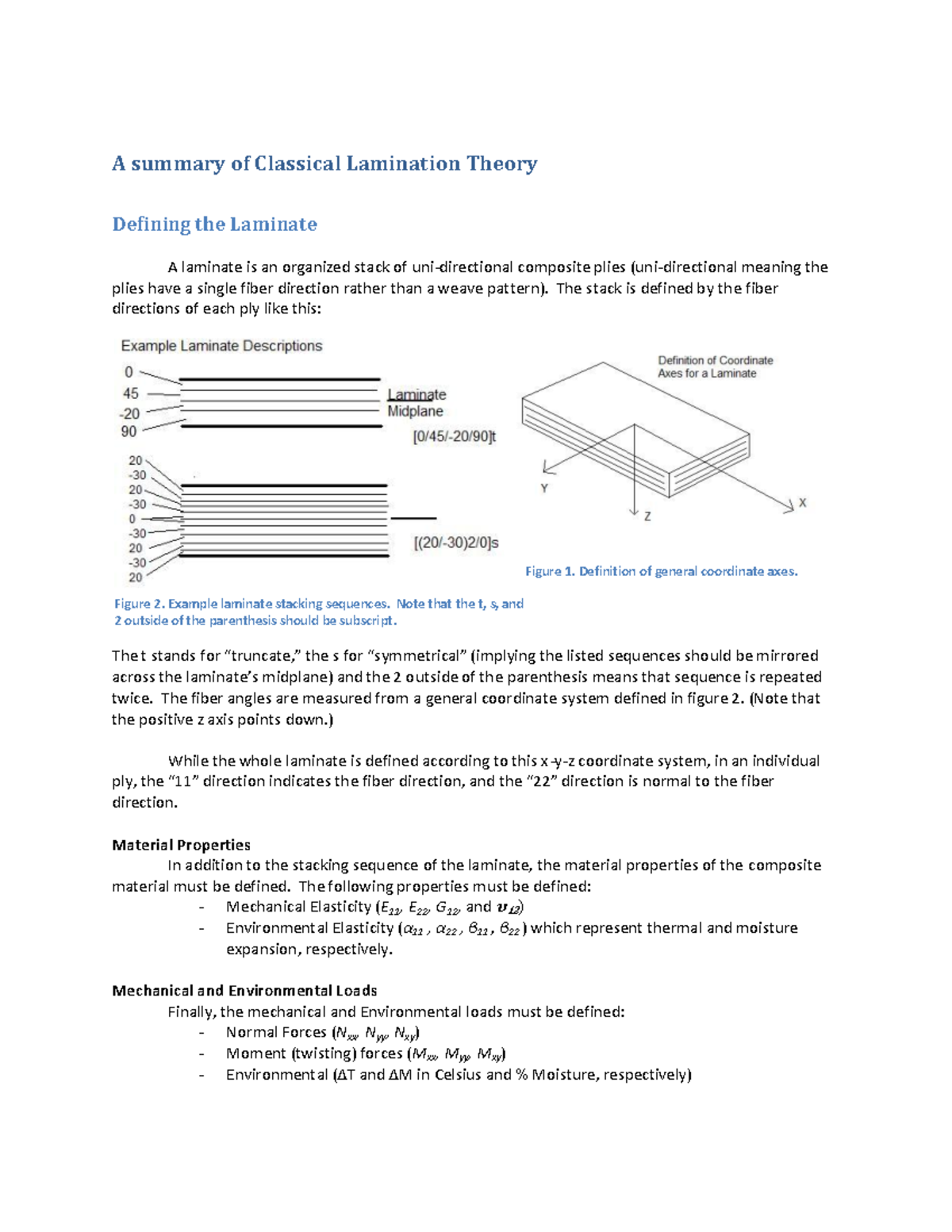 Classical Lamination Theory Overview: Key Concepts and Calculations ...