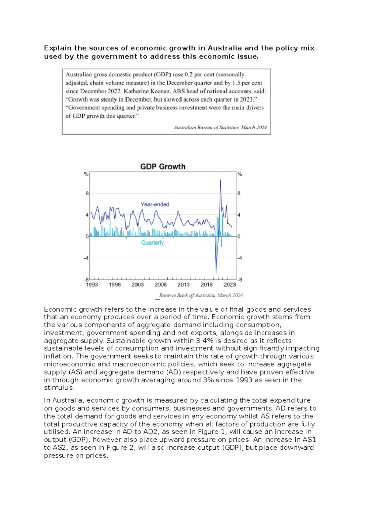 Sources of growth and policy mix essay - Explain the sources of ...