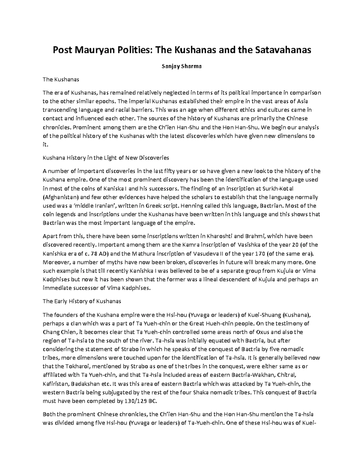 The tripartite struggle - BA (Hons.) History - Studocu
