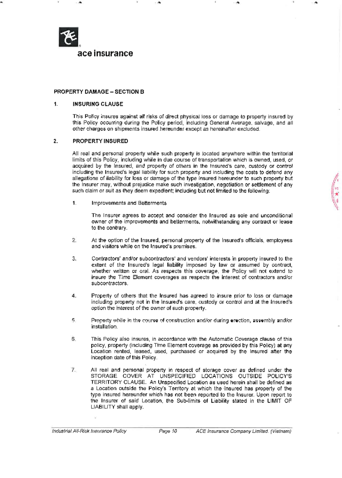 IAR-Insurance-PD Policy Coverage & Exclusions Overview - Studocu
