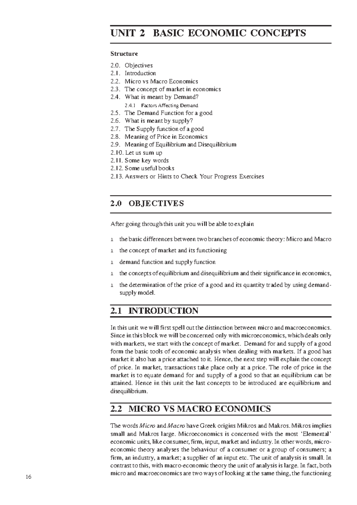 Unit 2: Basic Economic Concepts in Economics - Introduction to Micro ...