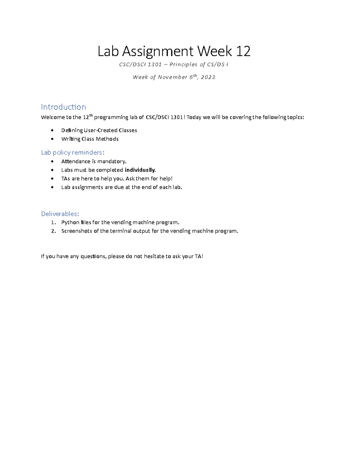 Lab Assignment Week 12 - It is a lab problem to solve - Lab Assignment ...