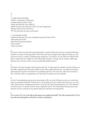 D355 Task 1 - Task 1 - D355 Total Rewards Task 1: A1. The total rewards ...