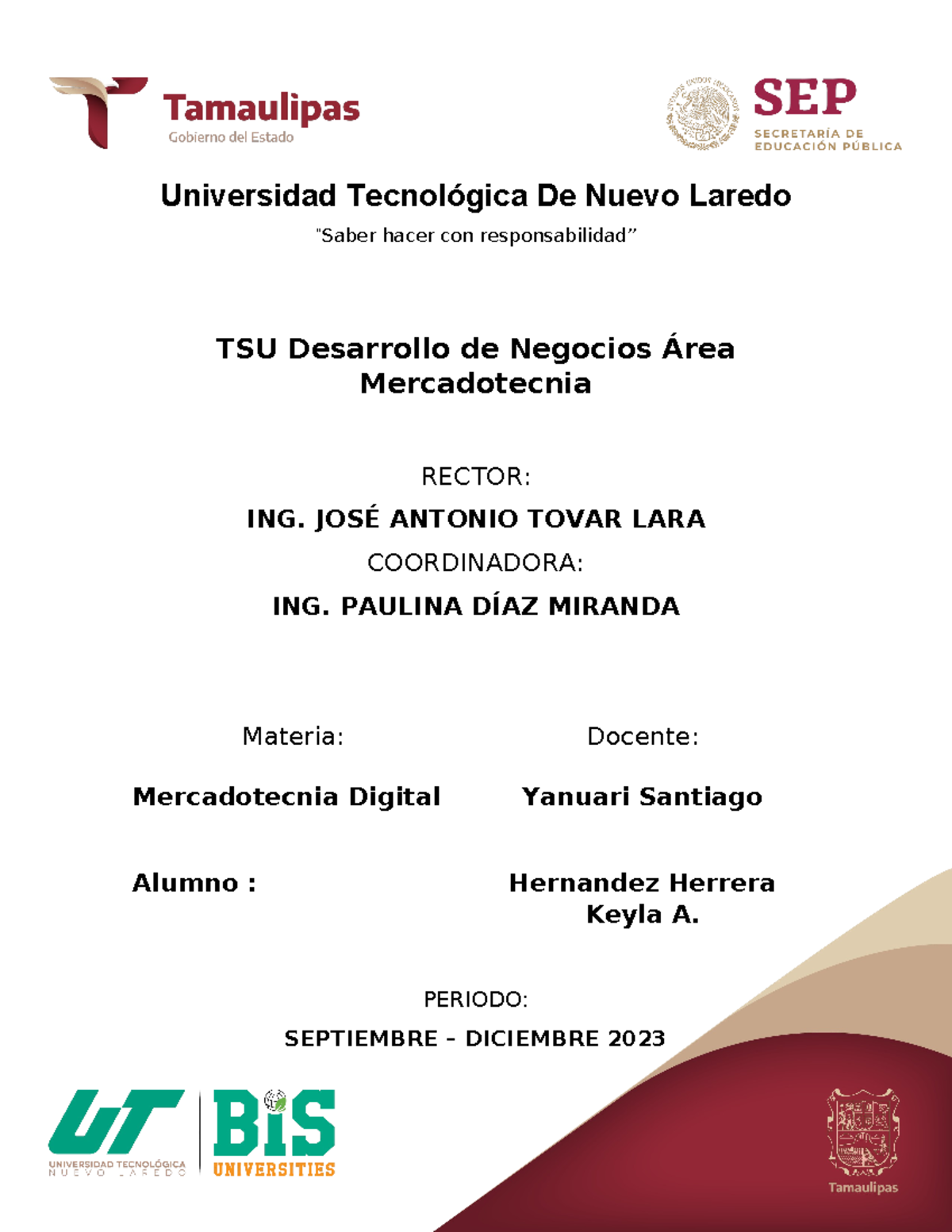 Portada General PARA Carpetas DE Alumnos - Mercadotecnia internacional
