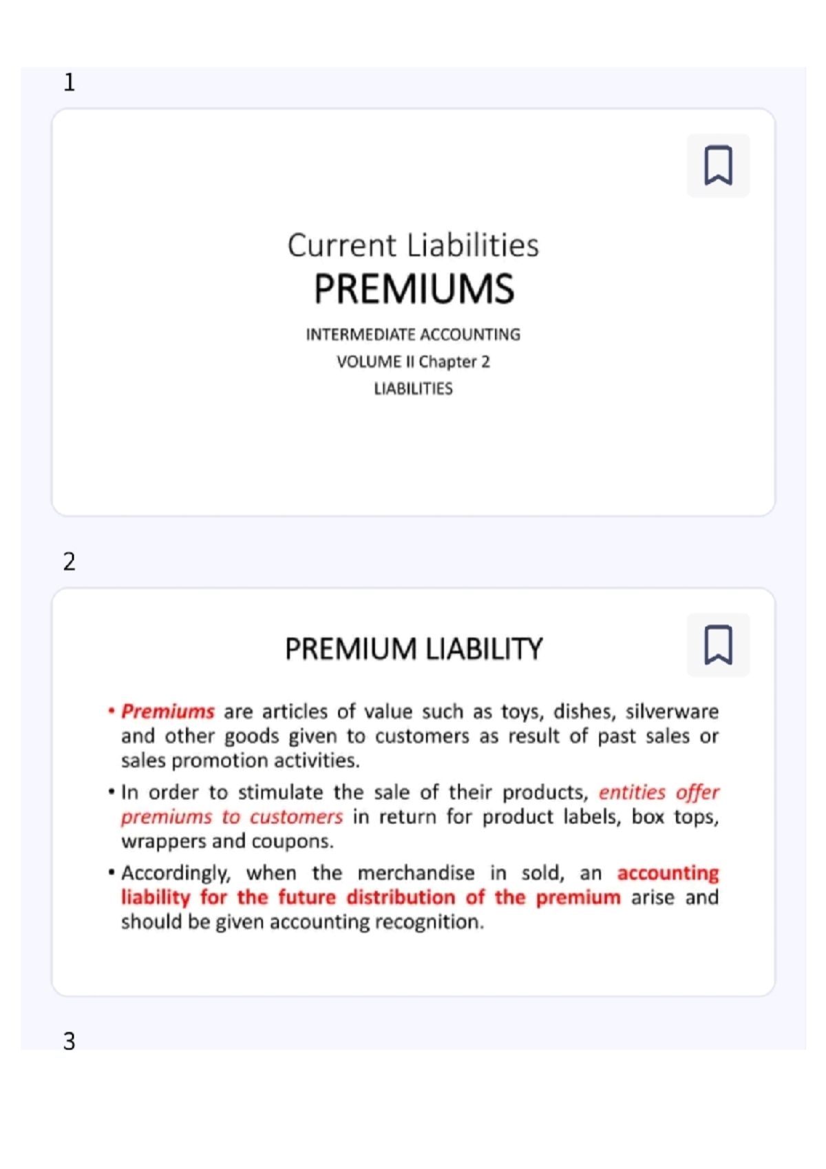 Intermediate Accounting Volume II - Chapter 2: Premiums & Liabilities ...