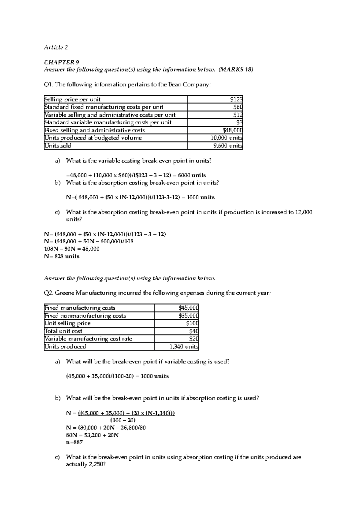 Article 2 chapter 9 & 10 - Mandatory assignment needed to complete the ...