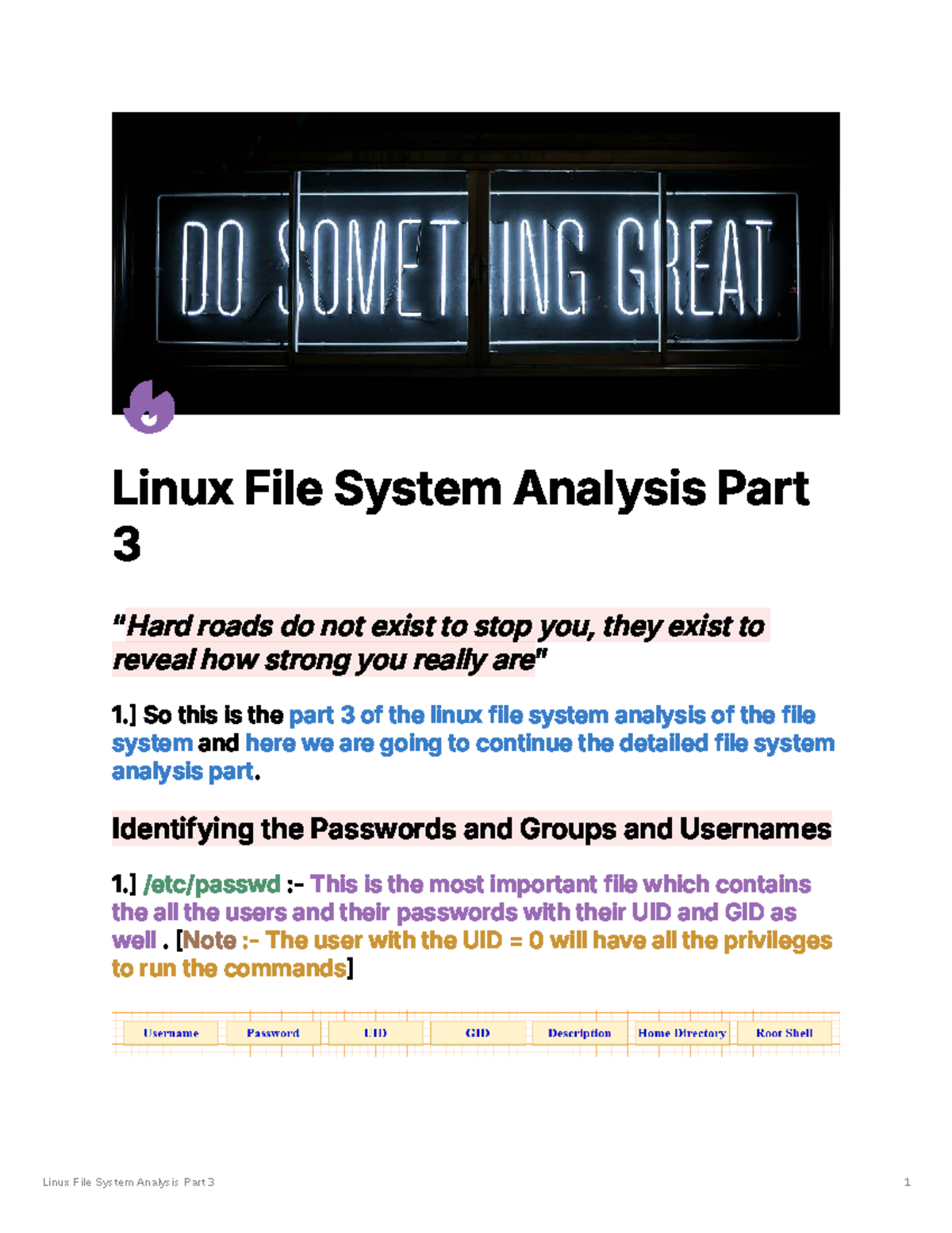 Linux File System Analysis Part 3: User Privileges & Hidden Files - Studocu