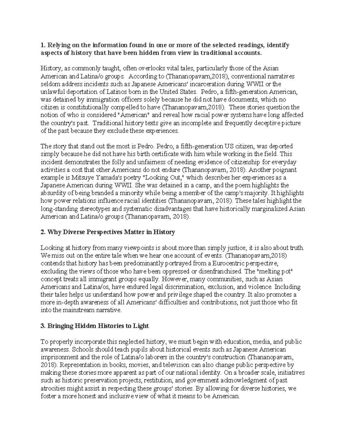 Diverse Perspectives in History: Uncovering Hidden Narratives V 1 - Studocu
