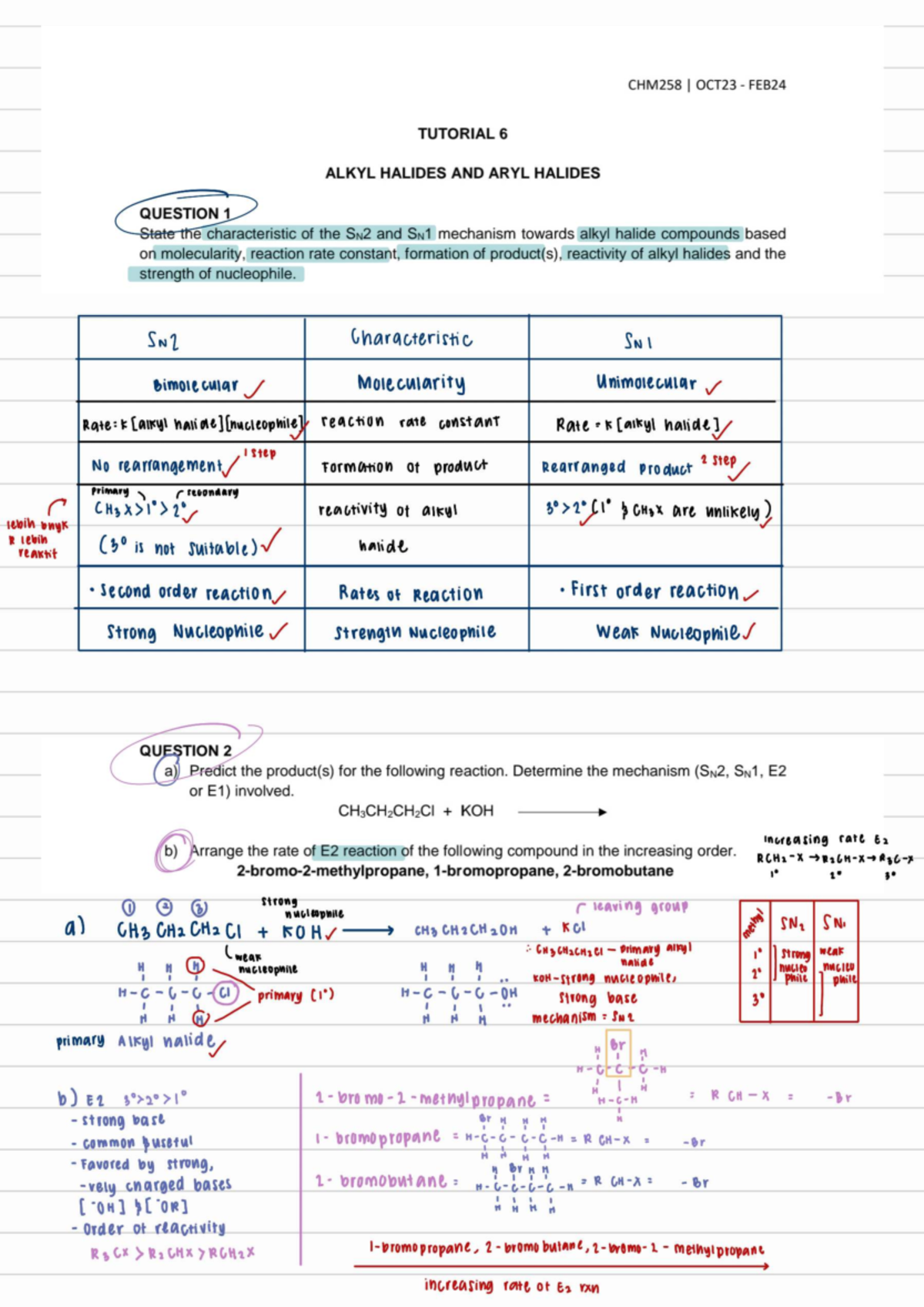Tutorial 6 240206 045057 - CHM25 8 | OCT23 - FEB 24 QUESTION 6 Predict ...