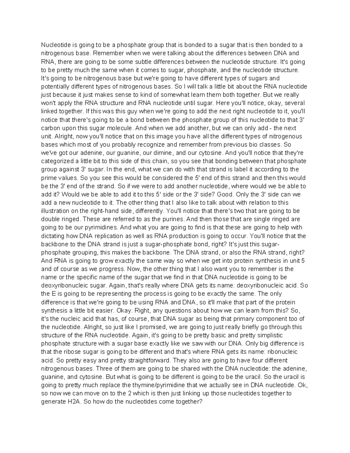 DNA Replication Overview: Enzymes & Processes in Bio 101 - Studocu