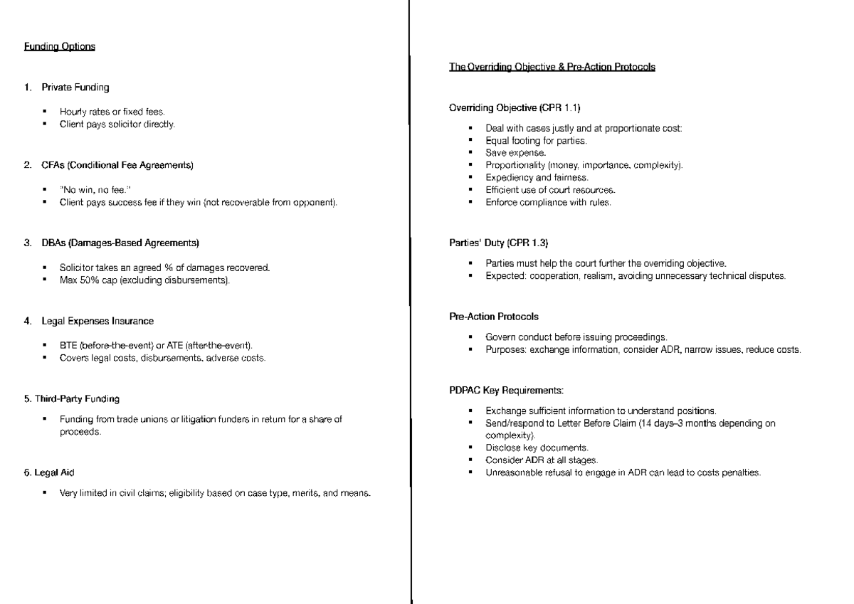 Funding Options - Notes on Legal Funding Mechanisms and Objectives ...