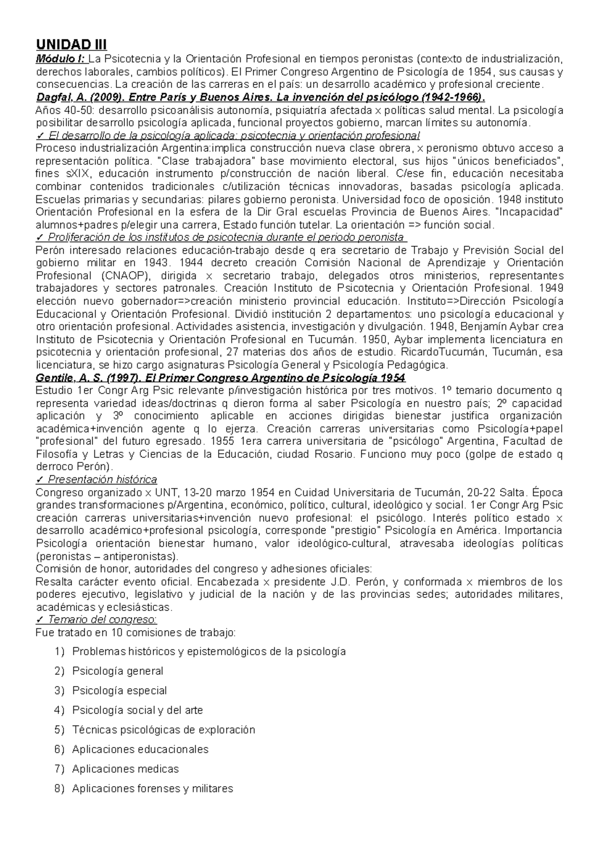 Resumen De La Historia De La Psicología En Argentina Unidades Iii Y Iv