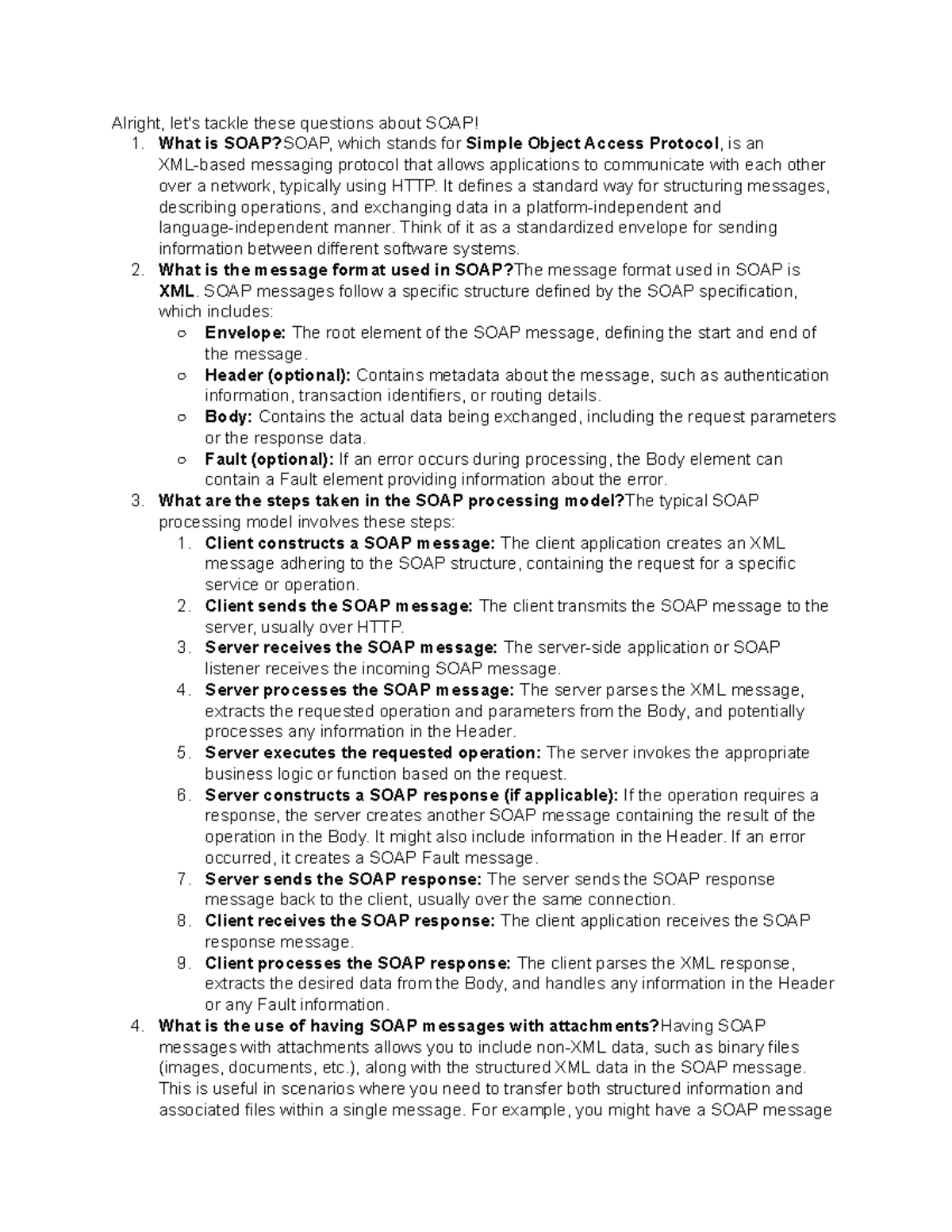 Unit3 - BCS Notes: Understanding SOAP Protocol and Its Applications ...